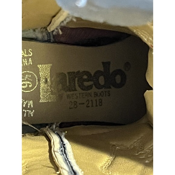 Laredo Cowboy Boots Youth Kids Western Grey Blue Size 9 1/2 MB13 - Picture 6 of 7